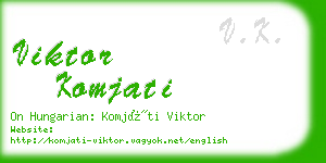 viktor komjati business card